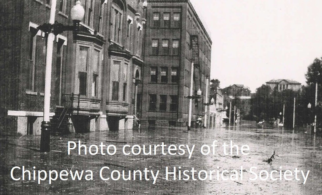 Downtown Chippewa Falls flood (1941)